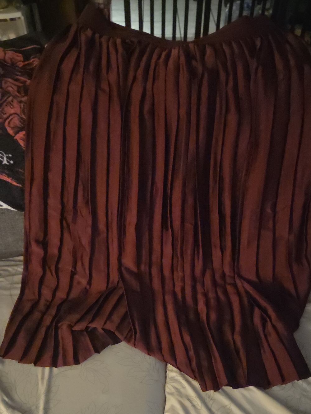 lululemon athletica Pleated Midi Skirt in Deep Brown Wine